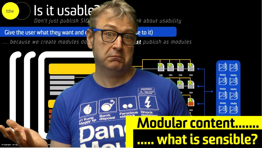Sensible modular breakdown of our technical publication